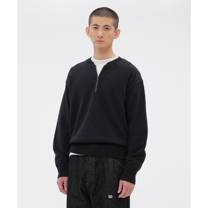 DENSE ECO PLATED COTTON KNITWEAR （CHARCOAL3）｜詳細画像