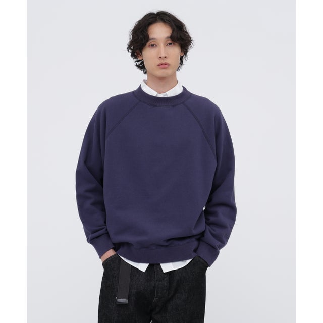 UPCYCLED LOOPBACK JERSEY TOP （DARK BLUE4）