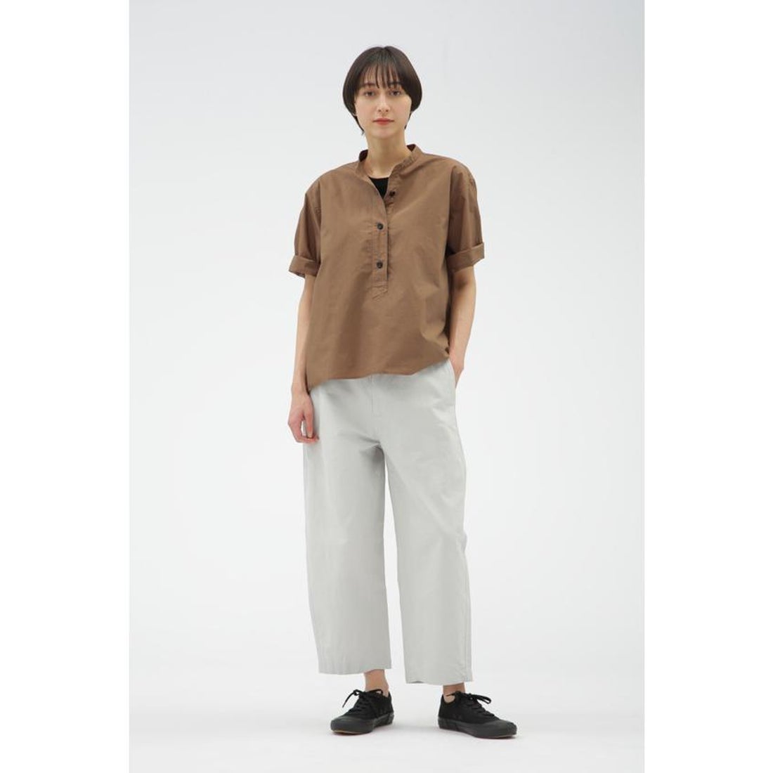 エムエイチエル MHL. COTTON RAMIE POPLIN （PALE GREEN1 