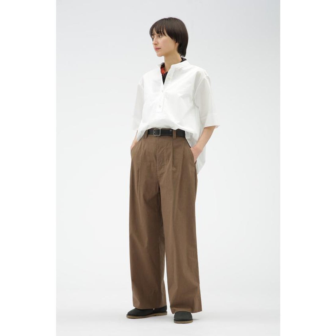 エムエイチエル MHL. COTTON RAMIE POPLIN （PALE GREEN1 