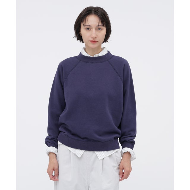 UPCYCLED LOOPBACK JERSEY TOP （DARK BLUE4）