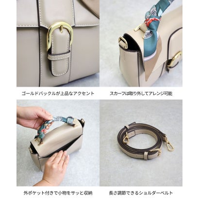 スカーフ付き2wayハンドバッグ （ブラック）｜詳細画像