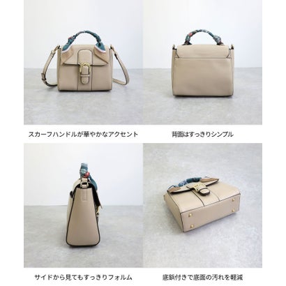スカーフ付き2wayハンドバッグ （ブラウン）｜詳細画像