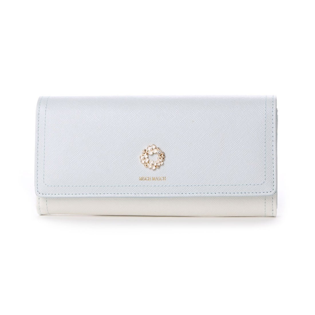 ミッシュマッシュ MISCH MASCH ハニー パールラメ牛革長財布 （ブルー 