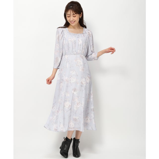 ぼかしフラワーワンピース/MM337414 （L.GREY）