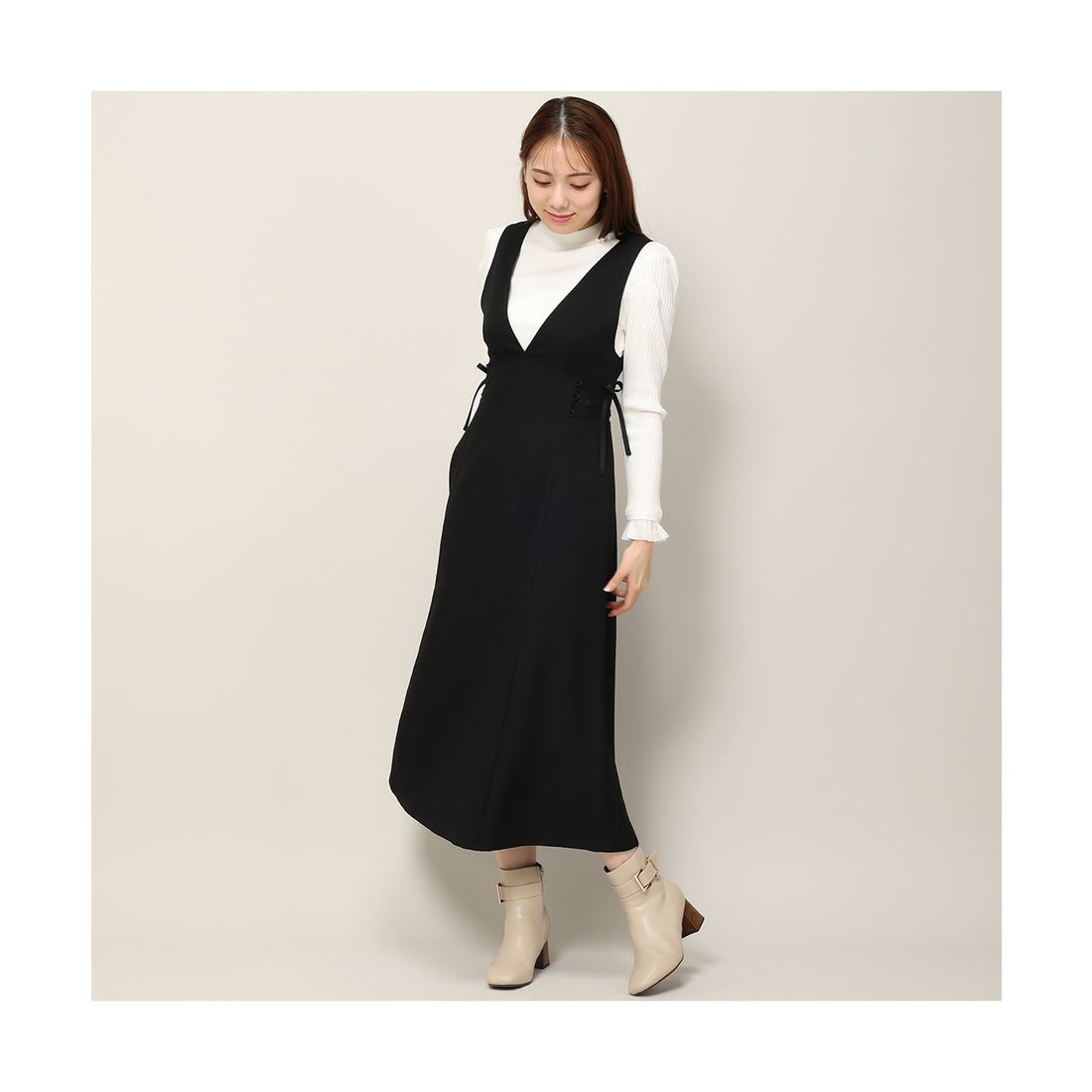 ミッシュマッシュ MISCH MASCH ウーリッシュフレアサイドレースアップ 
