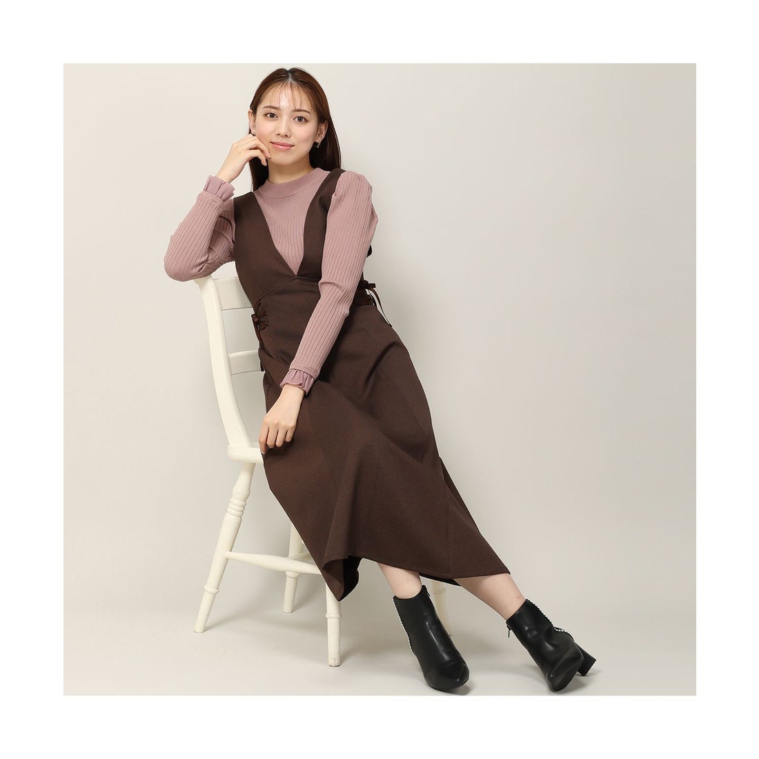 ミッシュマッシュ MISCH MASCH ウーリッシュフレアサイドレースアップ 