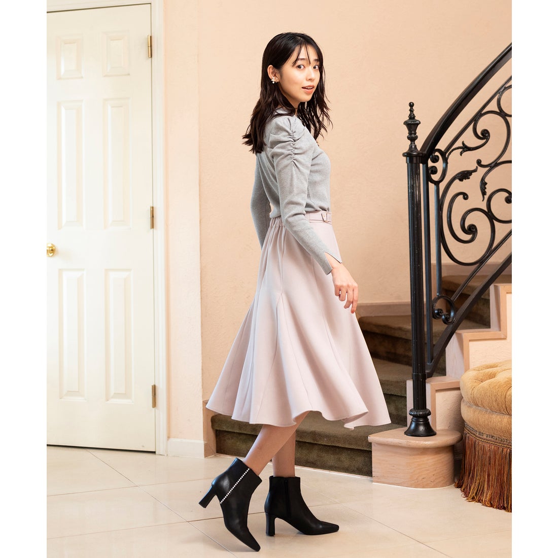 ミッシュマッシュ MISCH MASCH ウーリッシュフレアスカート/MM347216