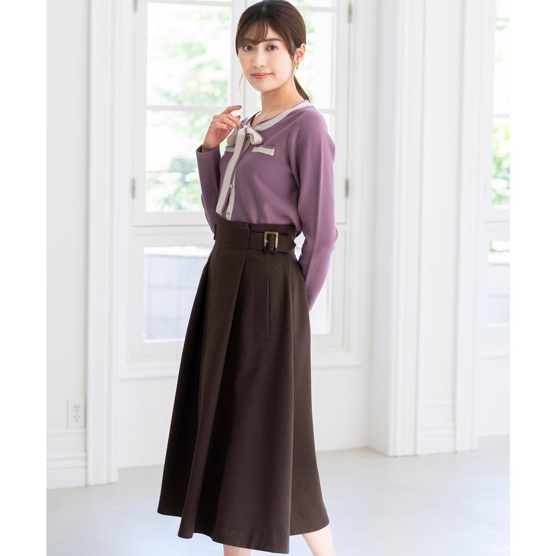 ミッシュマッシュ MISCH MASCH ウールライクツイルサイドベルト