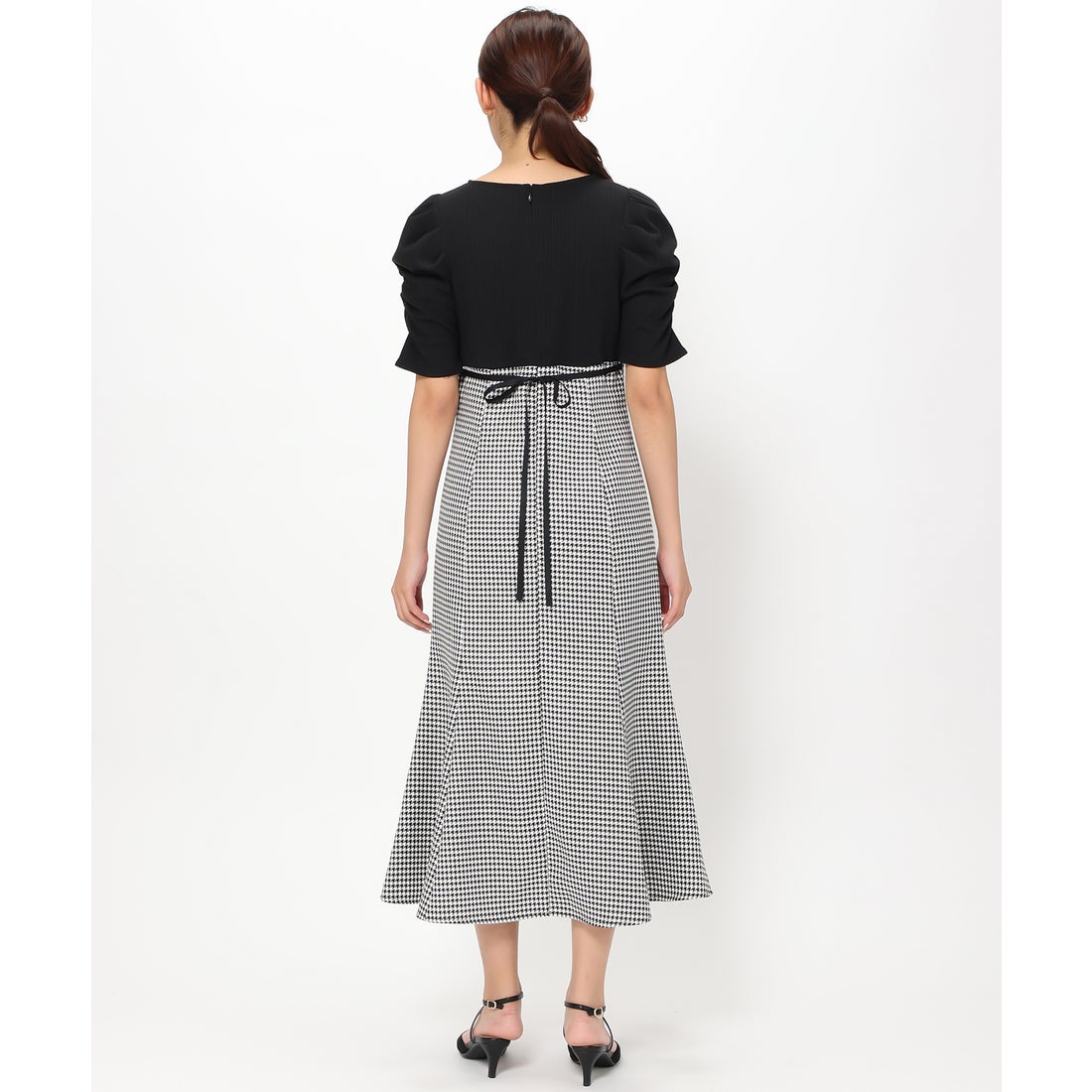 ミッシュマッシュ MISCH MASCH ギャザースリーブドッキングワンピース/MM327419 （BLACK） - ファッション通販 ...