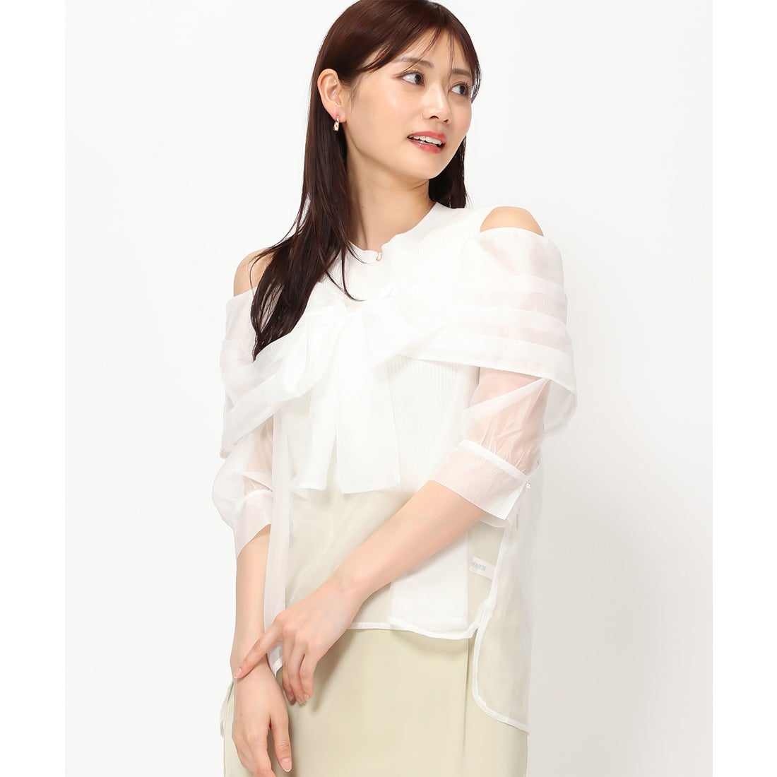 ミッシュマッシュ MISCH MASCH 【2024春夏新作】リボンブラウスキャミ 
