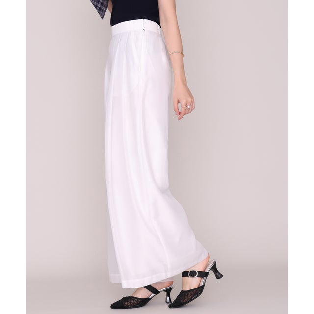 2026秋冬新作 シアータックワイドパンツ MM637301 （WHITE）