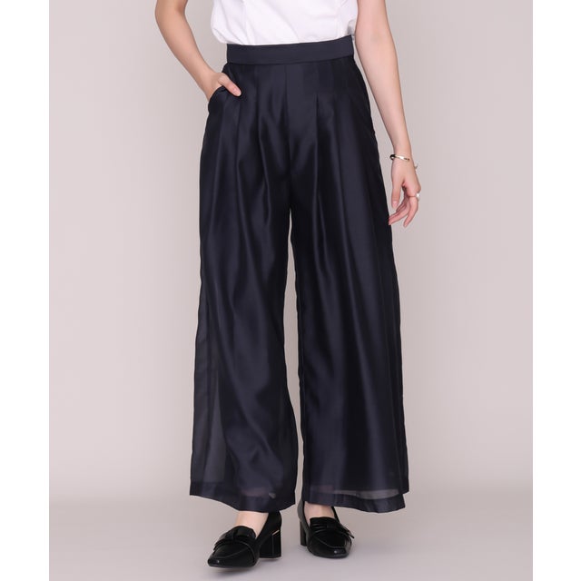 2026秋冬新作 シアータックワイドパンツ MM637301 （NAVY）