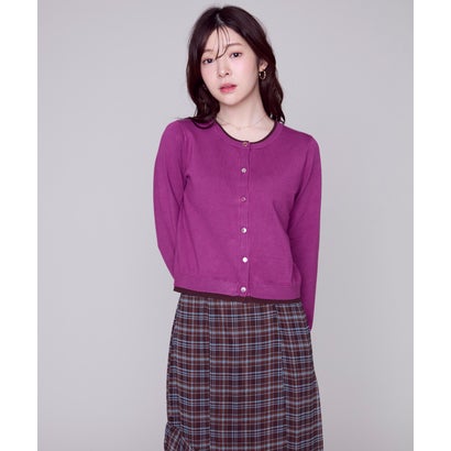 ミッシュマッシュ MISCH MASCH 2026秋冬新作 ベーシックレイヤードカーディガン MM638406 （PURPLE）｜詳細画像