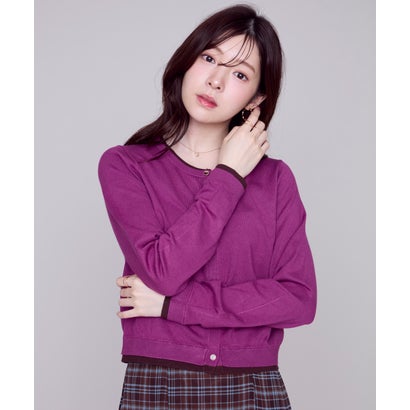 ミッシュマッシュ MISCH MASCH 2026秋冬新作 ベーシックレイヤードカーディガン MM638406 （PURPLE）｜詳細画像