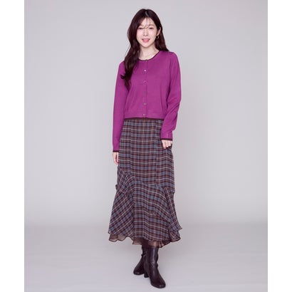 ミッシュマッシュ MISCH MASCH 2026秋冬新作 ベーシックレイヤードカーディガン MM638406 （PURPLE）｜詳細画像