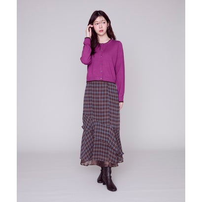 ミッシュマッシュ MISCH MASCH 2026秋冬新作 ベーシックレイヤードカーディガン MM638406 （PURPLE）｜詳細画像