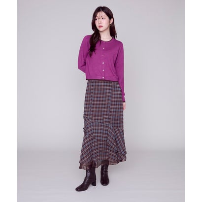 ミッシュマッシュ MISCH MASCH 2026秋冬新作 ベーシックレイヤードカーディガン MM638406 （PURPLE）｜詳細画像