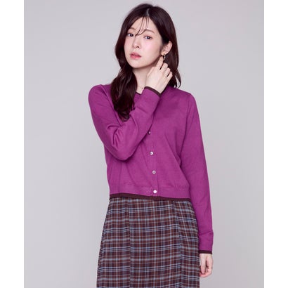 ミッシュマッシュ MISCH MASCH 2026秋冬新作 ベーシックレイヤードカーディガン MM638406 （PURPLE）｜詳細画像