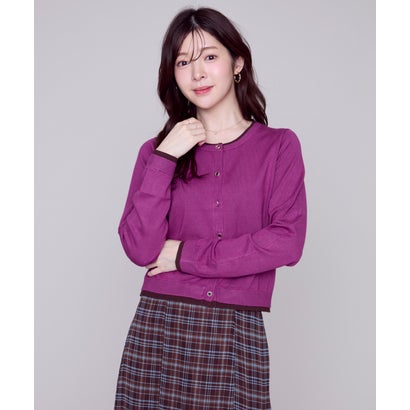 ミッシュマッシュ MISCH MASCH 2026秋冬新作 ベーシックレイヤードカーディガン MM638406 （PURPLE）｜詳細画像