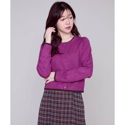 ミッシュマッシュ MISCH MASCH 2026秋冬新作 ベーシックレイヤードカーディガン MM638406 （PURPLE）｜詳細画像