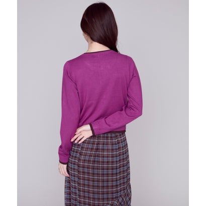 ミッシュマッシュ MISCH MASCH 2026秋冬新作 ベーシックレイヤードカーディガン MM638406 （PURPLE）｜詳細画像