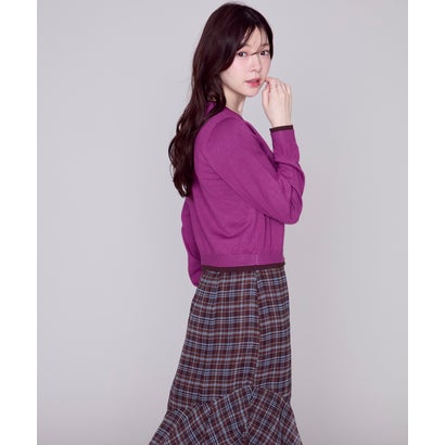 ミッシュマッシュ MISCH MASCH 2026秋冬新作 ベーシックレイヤードカーディガン MM638406 （PURPLE）｜詳細画像