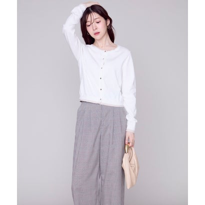 ミッシュマッシュ MISCH MASCH 2026秋冬新作 ベーシックレイヤードカーディガン MM638406 （WHITE）｜詳細画像