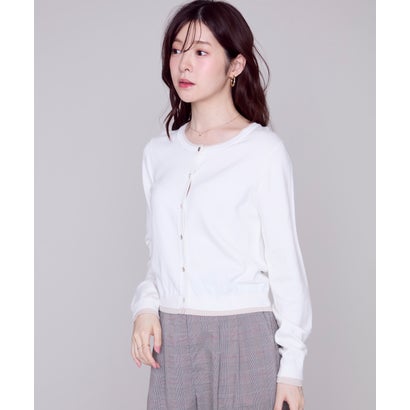ミッシュマッシュ MISCH MASCH 2026秋冬新作 ベーシックレイヤードカーディガン MM638406 （WHITE）｜詳細画像
