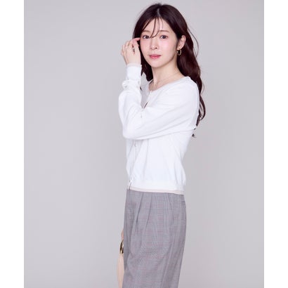 ミッシュマッシュ MISCH MASCH 2026秋冬新作 ベーシックレイヤードカーディガン MM638406 （WHITE）｜詳細画像