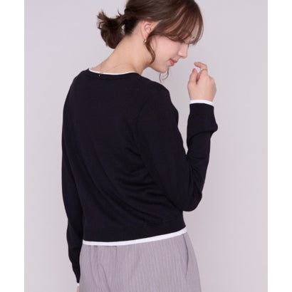ミッシュマッシュ MISCH MASCH 2026秋冬新作 ベーシックレイヤードカーディガン MM638406 （BLACK）｜詳細画像