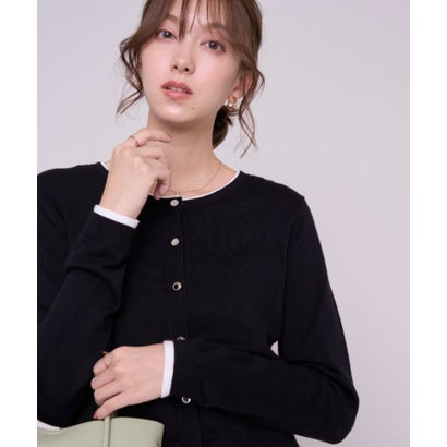 ミッシュマッシュ MISCH MASCH 2026秋冬新作 ベーシックレイヤードカーディガン MM638406 （BLACK）｜詳細画像