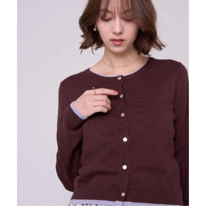 ミッシュマッシュ MISCH MASCH 2026秋冬新作 ベーシックレイヤードカーディガン MM638406 （BROWN）｜詳細画像