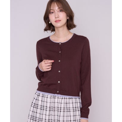 ミッシュマッシュ MISCH MASCH 2026秋冬新作 ベーシックレイヤードカーディガン MM638406 （BROWN）｜詳細画像