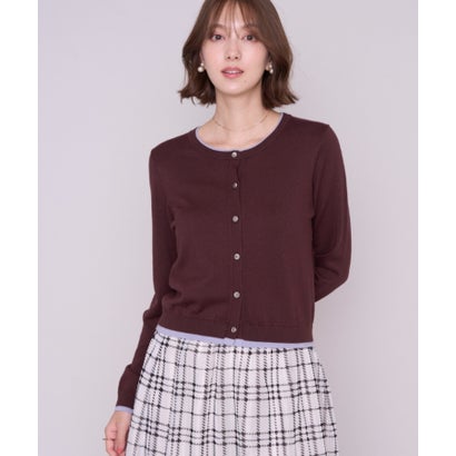ミッシュマッシュ MISCH MASCH 2026秋冬新作 ベーシックレイヤードカーディガン MM638406 （BROWN）｜詳細画像