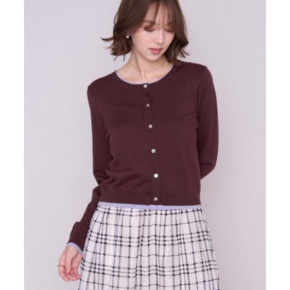 ミッシュマッシュ MISCH MASCH 2026秋冬新作 ベーシックレイヤードカーディガン MM638406 （BROWN）｜詳細画像