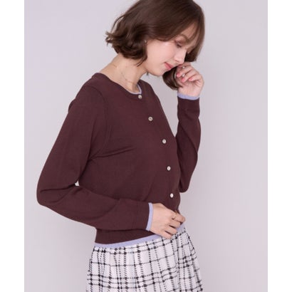 ミッシュマッシュ MISCH MASCH 2026秋冬新作 ベーシックレイヤードカーディガン MM638406 （BROWN）｜詳細画像