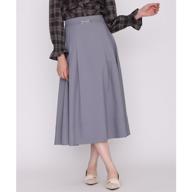 2026秋冬新作 ビットベルトタックフレアスカート MM637210 （GREY）