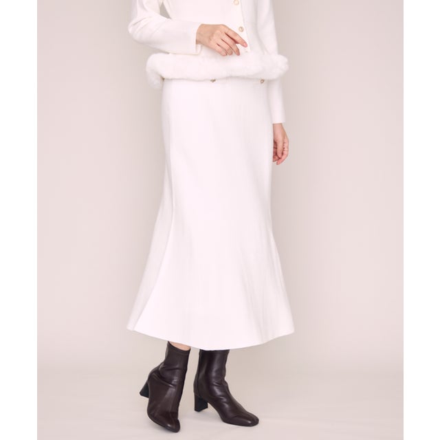 2026秋冬新作 ソフトマーメイドニットスカート MM647205 （WHITE）