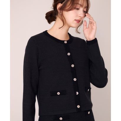 ミッシュマッシュ MISCH MASCH 2026秋冬新作 クリスタルラメニットジャケット MM648503 （BLACK）｜詳細画像