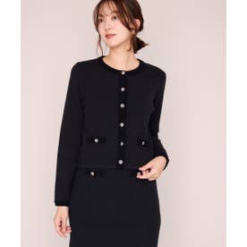 2026秋冬新作 クリスタルラメニットジャケット MM648503 （BLACK）