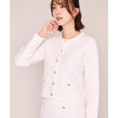 ミッシュマッシュ MISCH MASCH 2026秋冬新作 クリスタルラメニットジャケット MM648503 （WHITE）｜詳細画像