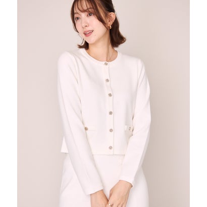 ミッシュマッシュ MISCH MASCH 2026秋冬新作 クリスタルラメニットジャケット MM648503 （WHITE）｜詳細画像