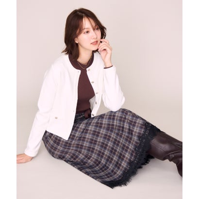 ミッシュマッシュ MISCH MASCH 2026秋冬新作 クリスタルラメニットジャケット MM648503 （WHITE）｜詳細画像