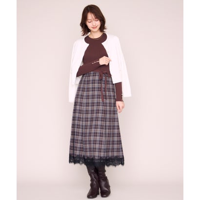 ミッシュマッシュ MISCH MASCH 2026秋冬新作 クリスタルラメニットジャケット MM648503 （WHITE）｜詳細画像