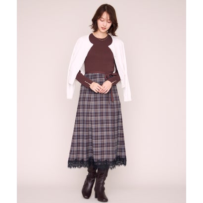 ミッシュマッシュ MISCH MASCH 2026秋冬新作 クリスタルラメニットジャケット MM648503 （WHITE）｜詳細画像