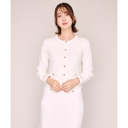 ミッシュマッシュ MISCH MASCH 2026秋冬新作 クリスタルラメニットジャケット MM648503 （WHITE）｜詳細画像