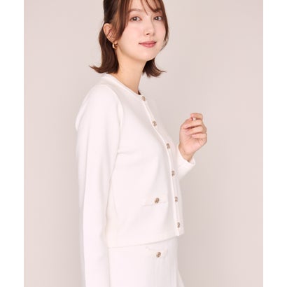 ミッシュマッシュ MISCH MASCH 2026秋冬新作 クリスタルラメニットジャケット MM648503 （WHITE）｜詳細画像