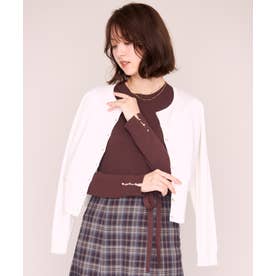 2026秋冬新作 クリスタルラメニットジャケット MM648503 （WHITE）