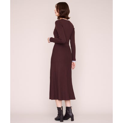 ミッシュマッシュ MISCH MASCH 2026秋冬新作 レイヤード配色ニットワンピース MM647403 （BROWN）｜詳細画像